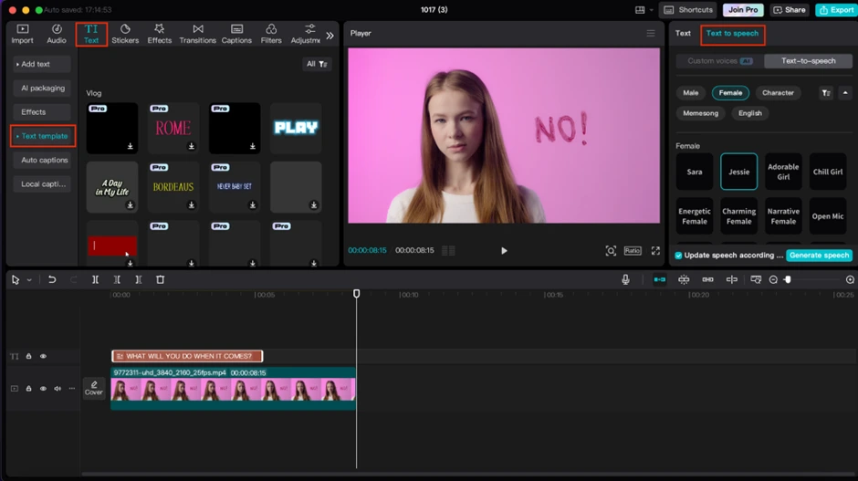 Create and Apply AI Voiceover