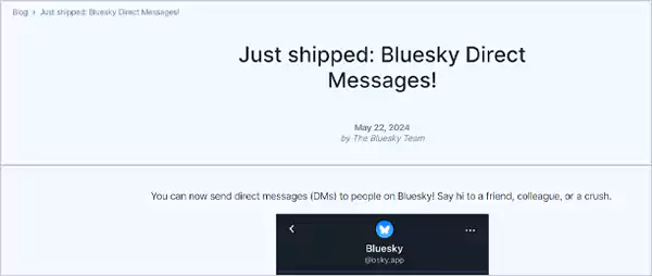 Bluesky DM Feature