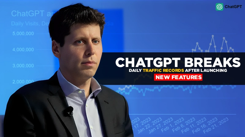chatgpt breaks daily traffic records after launching new features