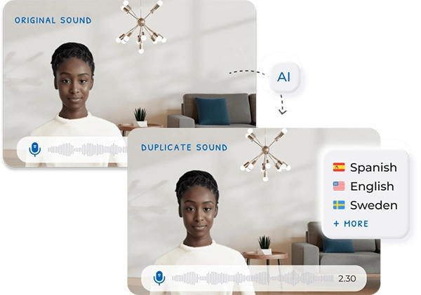 AI Dubbing and Duplicating Original Video in Different Languages