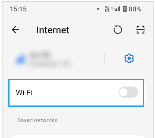 Turn on Wi-Fi